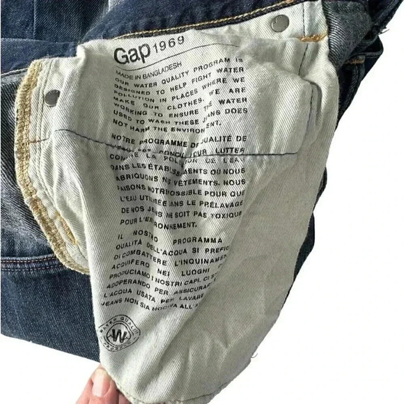 1969 GAP 34 X 30 MEN’S STANDARD FIT DISTRESSED JEANS measures - Picture 6 of 11
